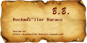 Bockmüller Baracs névjegykártya